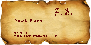 Peszt Manon névjegykártya